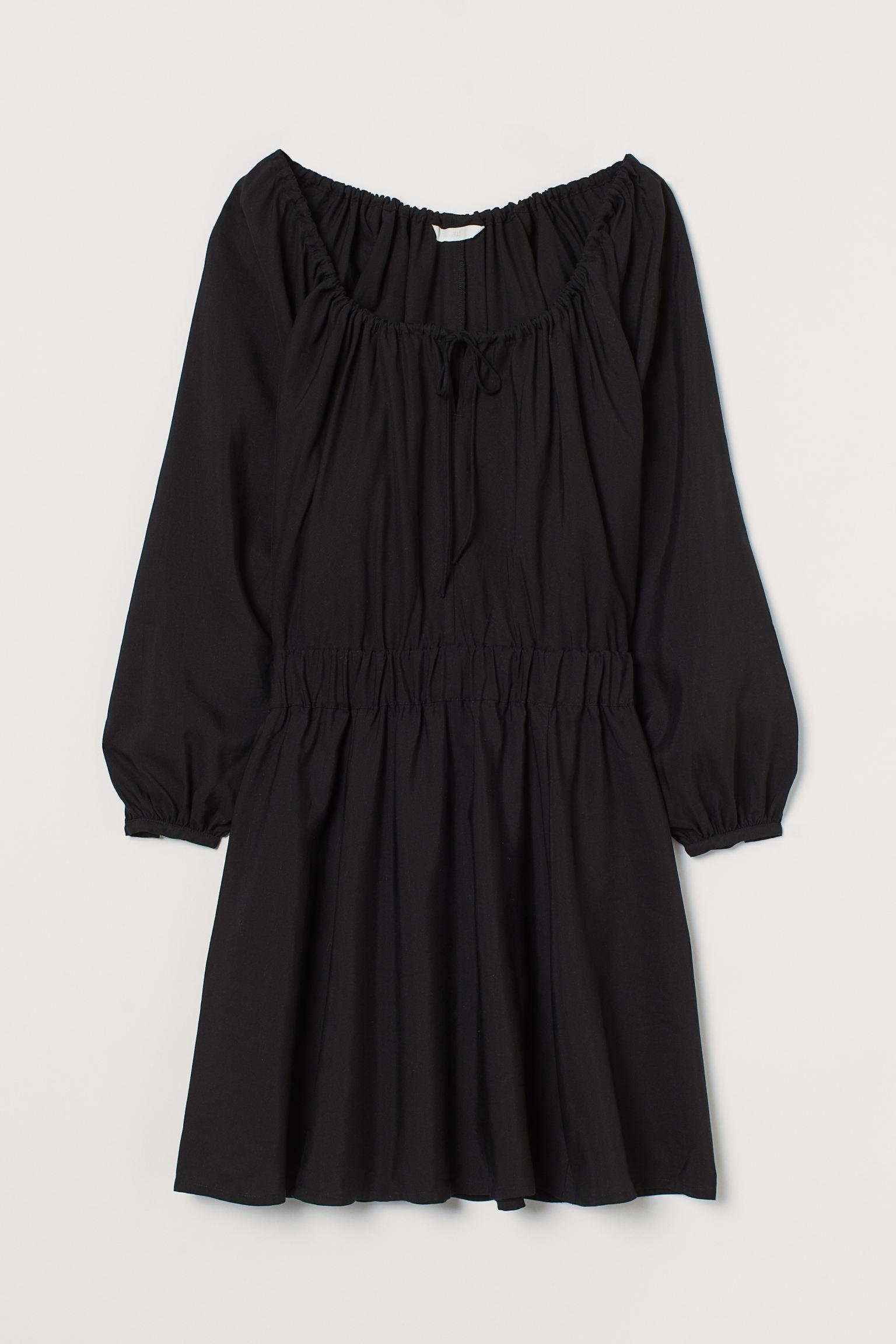 Платье лен бленд L Черный (9708423wer)