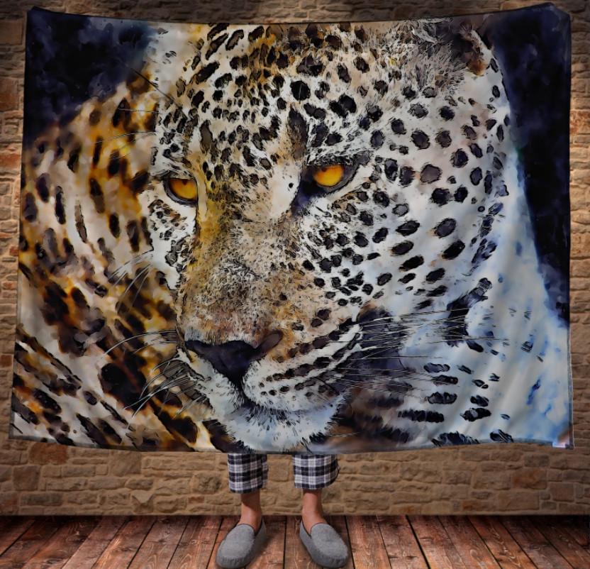 Плед с 3D принтом Леопард 150x200 см (epi_1674)