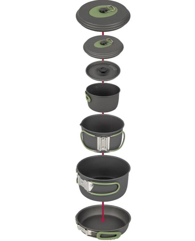 Набір посуду Bo-Camp Explorer 4 Pieces 19 Hard Anodized Grey/Green (DAS302733) - фото 9 Набір посуду Bo-Camp Explorer 4 Pieces 19 Hard Anodized Grey/Green (DAS302733) - фото 9