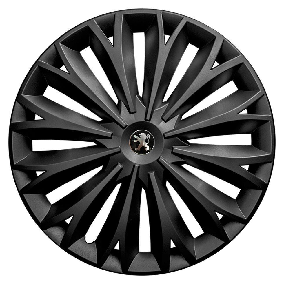 Комплект колпаков JAWOPLAST Sigma R15 для Peugeot 4 шт. Black (28434642)