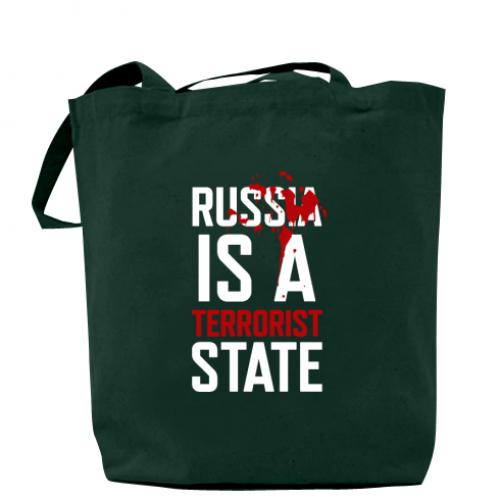 Шоппер russia is a terrorist state Темно-зеленый (11042251-16-167791)