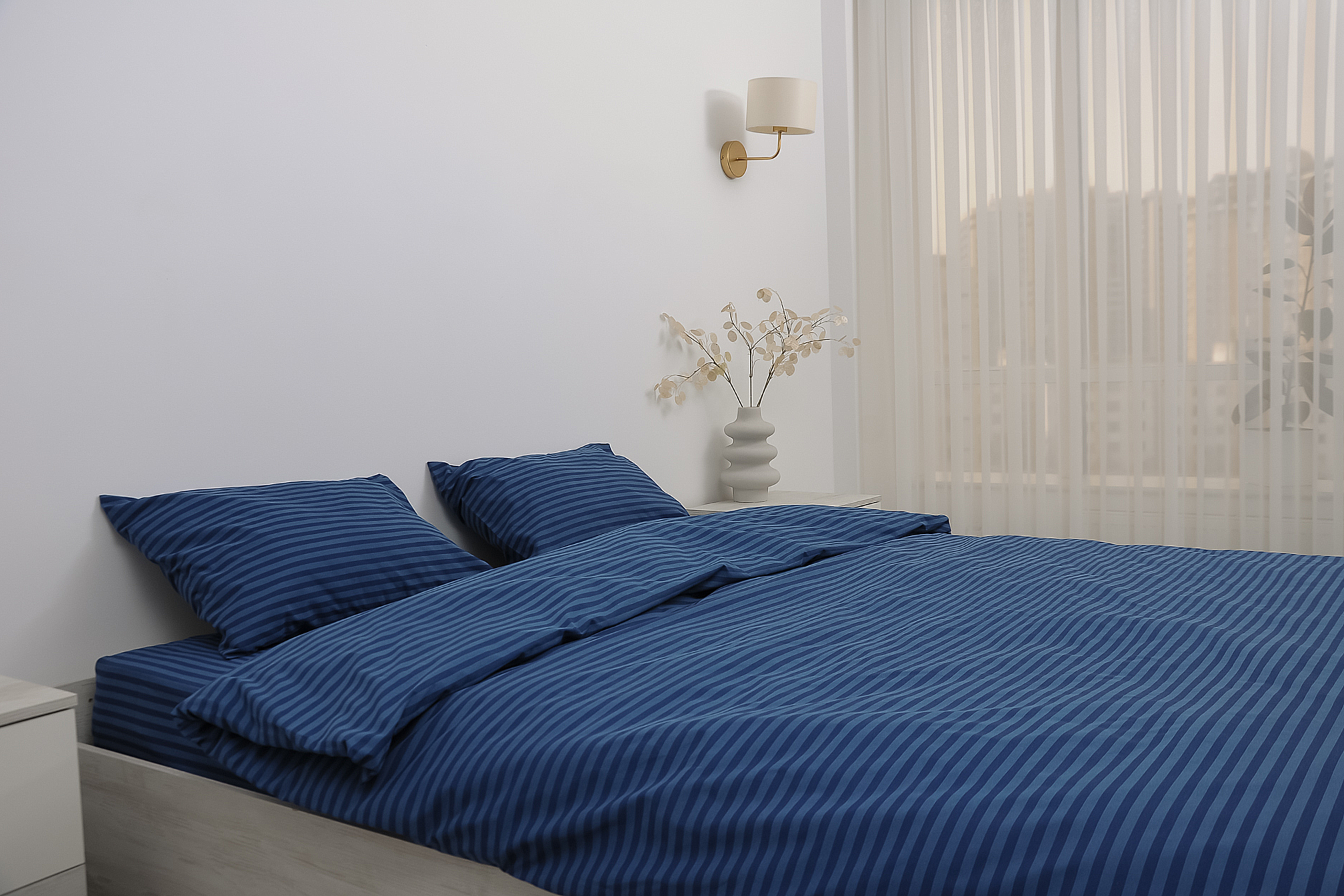 Комплект постельного белья полуторный Amore Glux-1033 бязь Темно-синий (KPB-A1,5-Glux-10033(50x70) - фото 6 Комплект постельного белья полуторный Amore Glux-1033 бязь Темно-синий (KPB-A1,5-Glux-10033(50x70) - фото 6