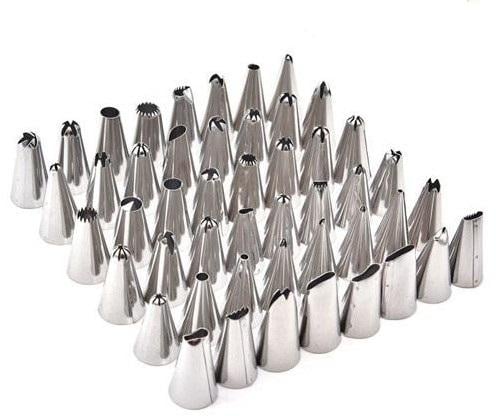 Набір кондитерських насадок 48 шт. для крему нержавіюча сталь (374857) Набір кондитерських насадок 48 шт. для крему нержавіюча сталь (374857)