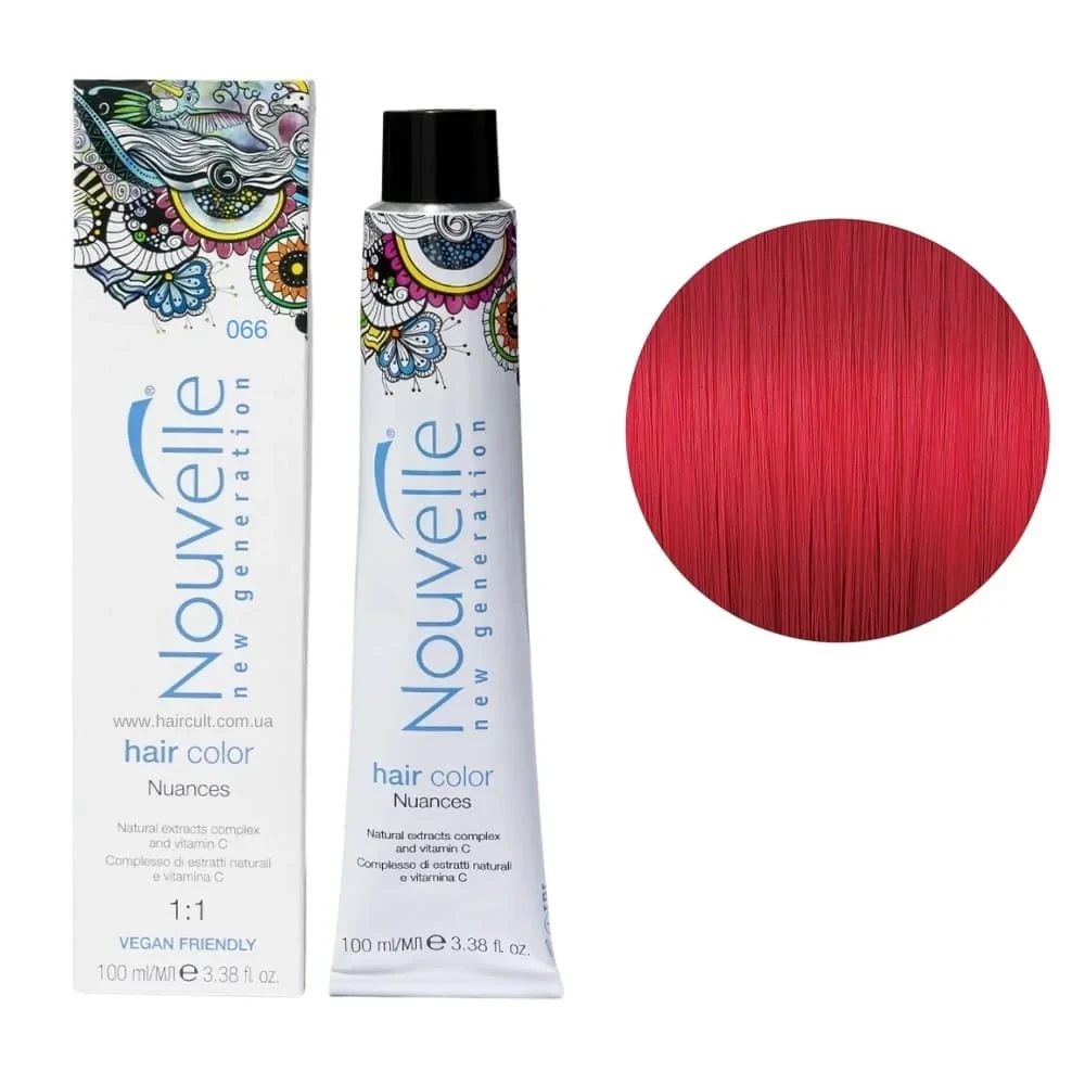 Краска для волос Nouvelle Hair Color 066 Красный 100 мл Краска для волос Nouvelle Hair Color 066 Красный 100 мл