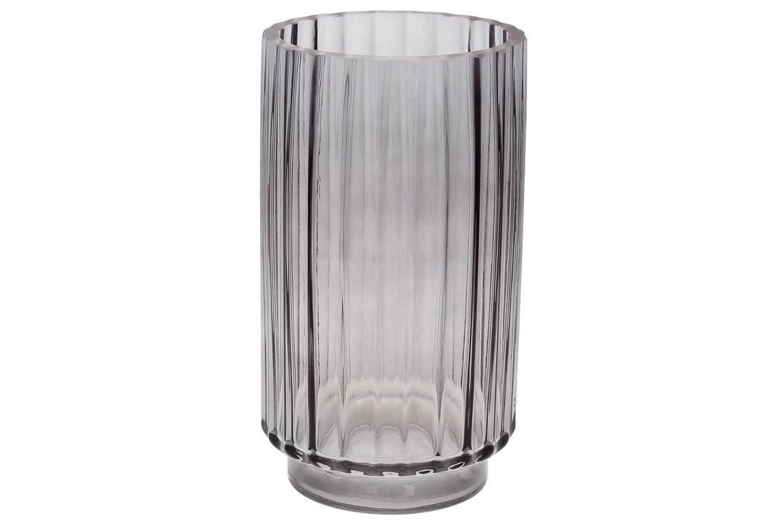 Ваза стеклянная Bonadi Манхеттен 21 см Серый (591-288)