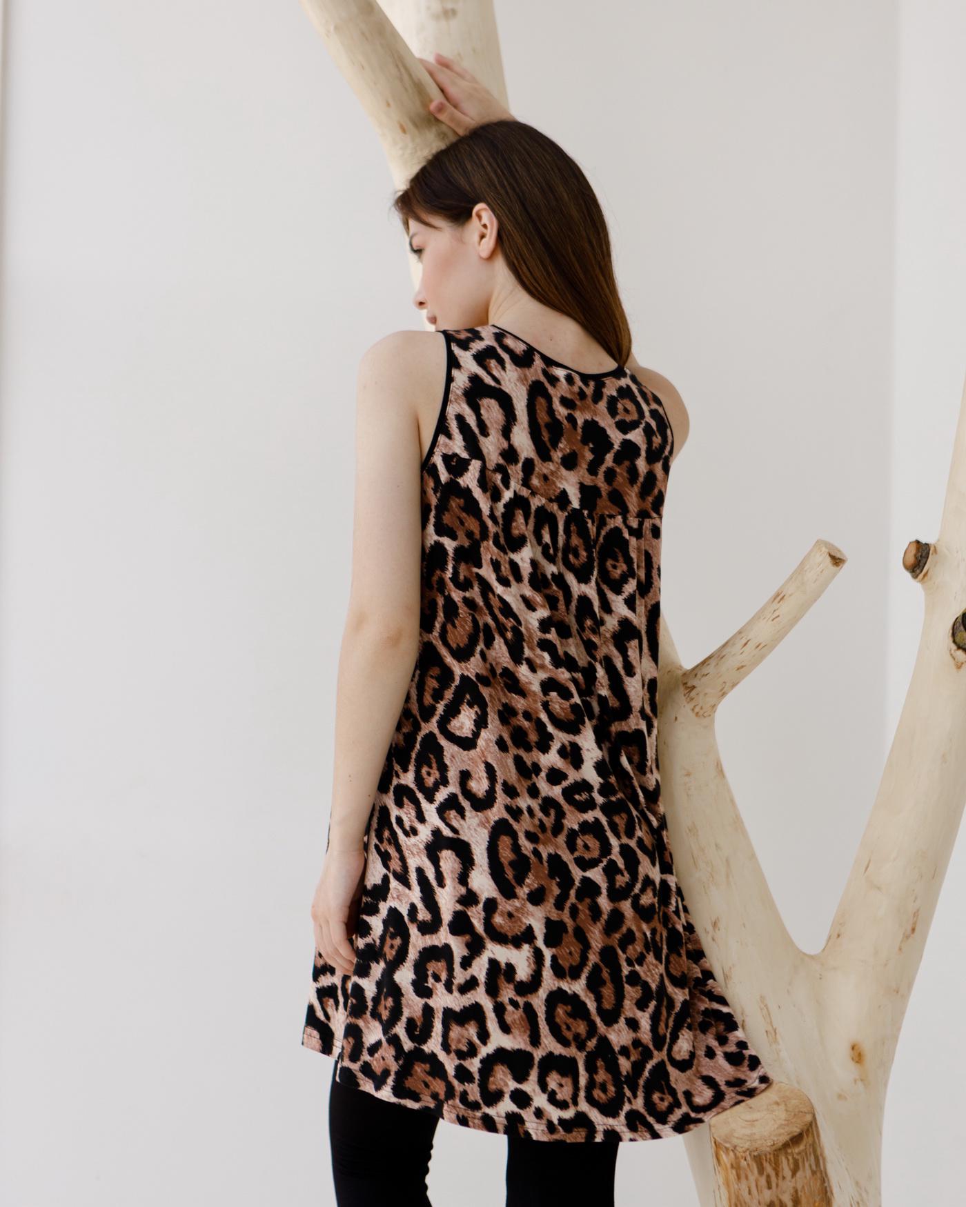 Пижама женская с капри Леопард S (90428) - фото 3 Пижама женская с капри Леопард S (90428) - фото 3