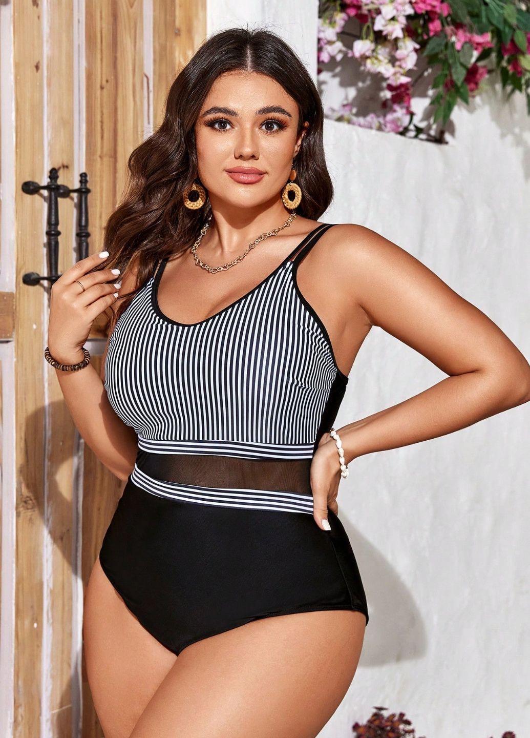 Купальник суцільний Lizzy Plus Size 2XL р. 54-56 Чорний (13590) - фото 3 Купальник суцільний Lizzy Plus Size 2XL р. 54-56 Чорний (13590) - фото 3