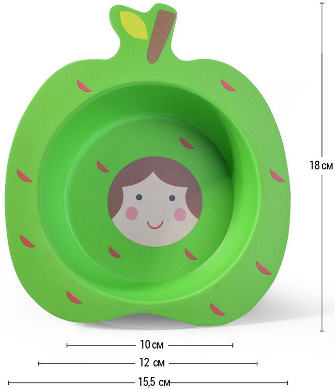 Тарелка детская суповая Fissman Яблоко из бамбукового волокна 17 см - фото 2 Тарелка детская суповая Fissman Яблоко из бамбукового волокна 17 см - фото 2