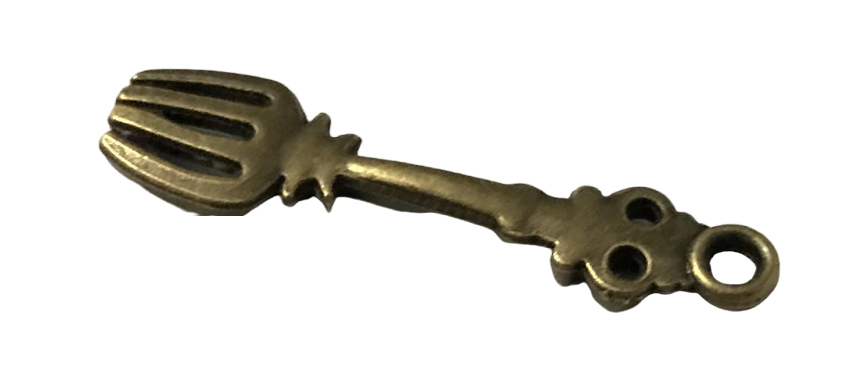 Подвеска фигурная металлическая Вилка 8х3,4 см Бронзовый (476408297)