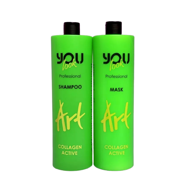 Набір для пошкодженого волосся шампунь/маска You Look Professional Art Collagen Active з колагеном 1000 мл (2030712746)