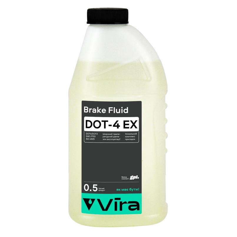 Рідина гальмівна VIRA Brake Fluid DOT-4 EX 0,5 л (VI1201) Рідина гальмівна VIRA Brake Fluid DOT-4 EX 0,5 л (VI1201)