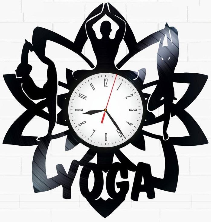 Часы настенные Йога 2155 из виниловой пластинки