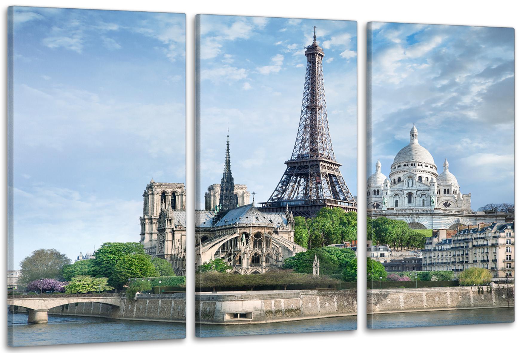 Картина модульная в гостиную/спальню Франция 53х100 см (ART-051_3A)