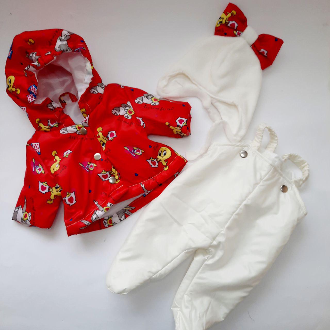 Набор одежды для куклы Baby Born куртка/полукомбинезон/шапочка 40-43 см Red (49 до)