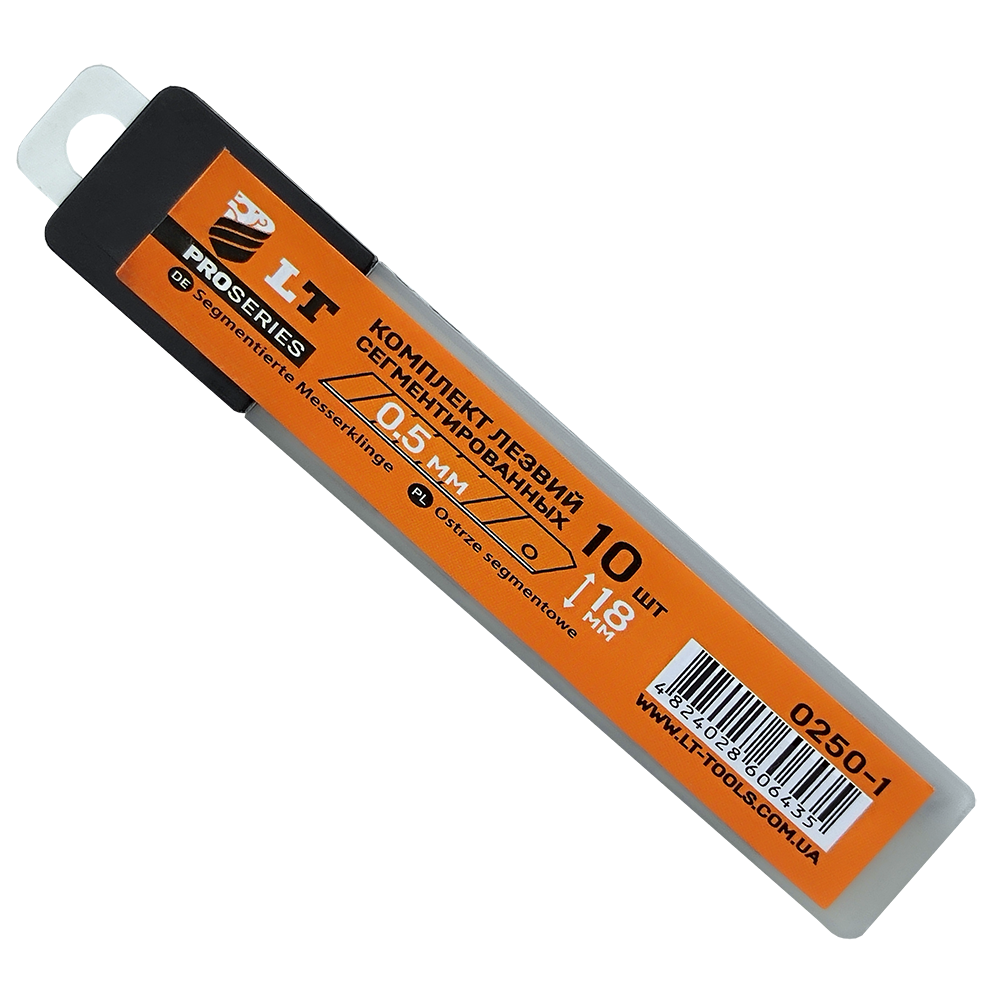 Лезвия для ножей LT-tools Proseries 18 мм 10 шт. (0250-1) Лезвия для ножей LT-tools Proseries 18 мм 10 шт. (0250-1)