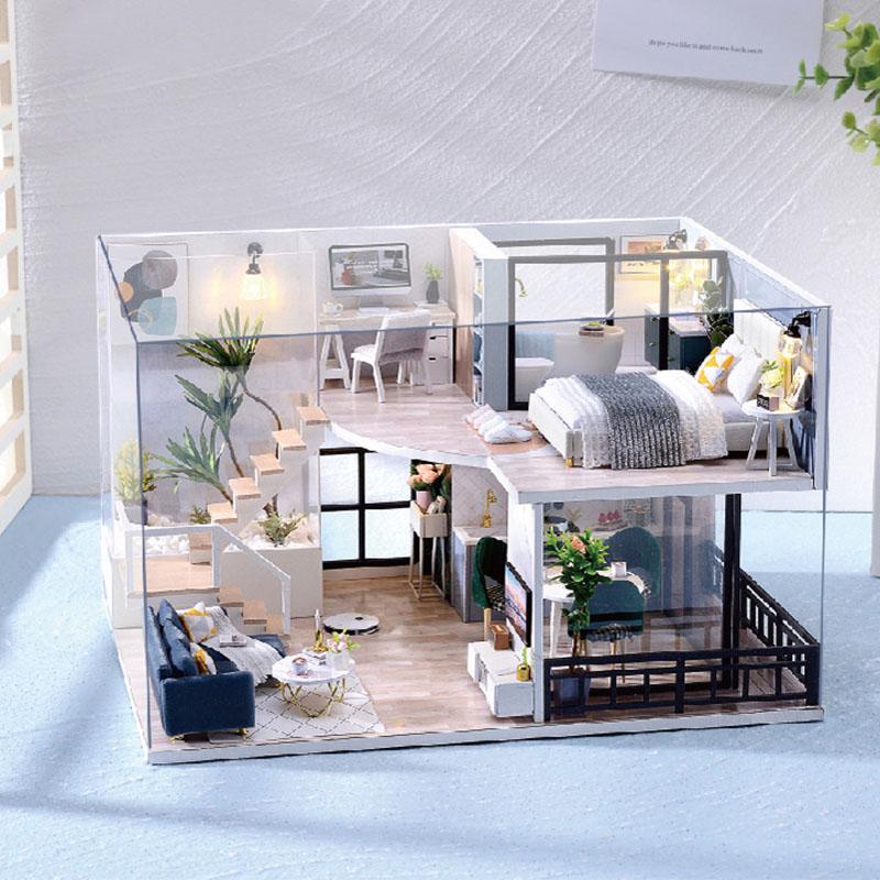 Конструктор Кукольный дом DIY Cute Room L-032-B/C Вилла Уютная жизнь Loft Apartment - фото 3