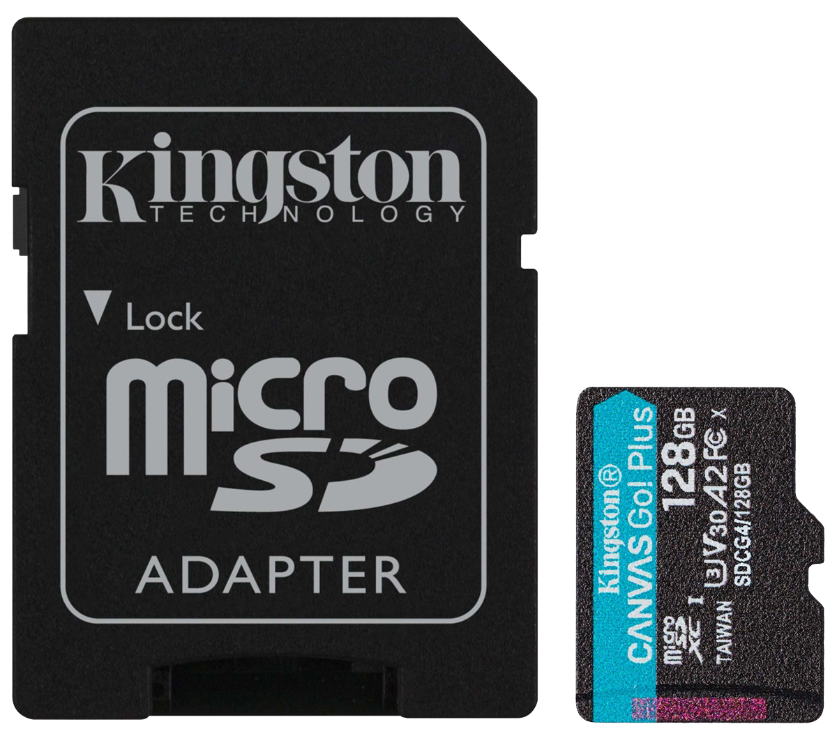 Картка пам'ятi Kingston microSD 128GB C10 UHS-I U3 A2 V30 SD (UG-SDCG4/128GB)