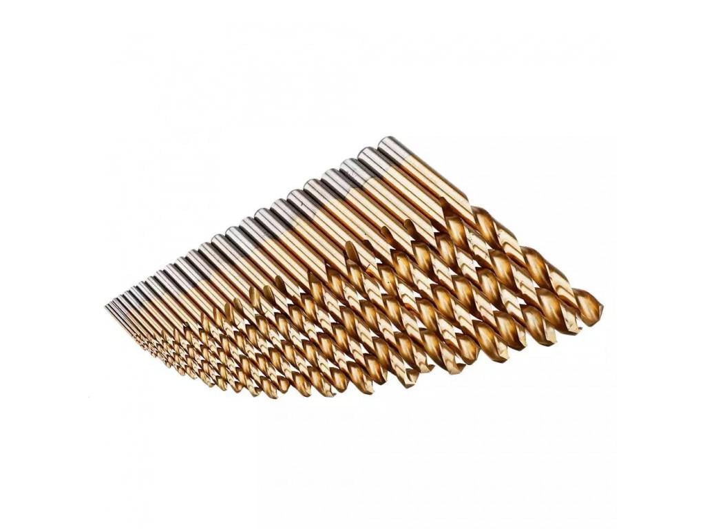 Набір свердл Drillpro HSS з титановим покриттям метал/дерево 1-13 мм (18669099) - фото 3 Набір свердл Drillpro HSS з титановим покриттям метал/дерево 1-13 мм (18669099) - фото 3