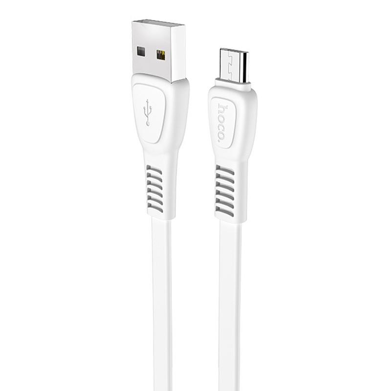 Кабель дата Hoco X40 Noah USB MicroUSB 1 м White (00000038310_1)