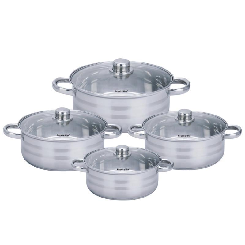 Набор кастрюль Royalty Line RL-SP7 индукционных 4 шт. Набор кастрюль Royalty Line RL-SP7 индукционных 4 шт.