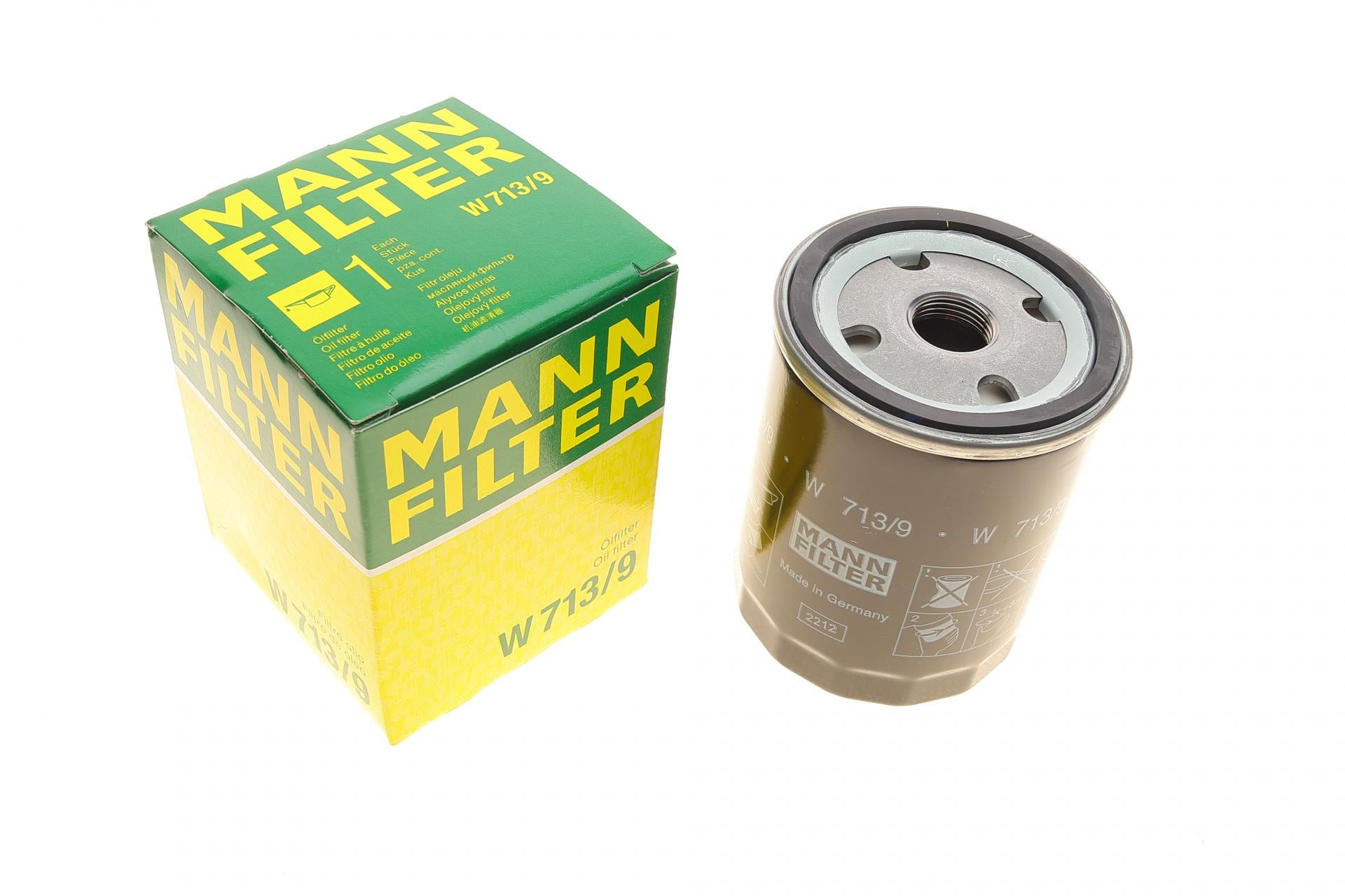 Фильтр масляный Mann-Filter для Land Rover Defender 2,5 TD5 98-16/Discovery 2,5 TD5 99-04 h 100 мм (W 713/9)