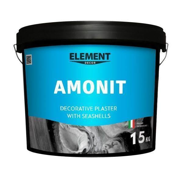 Штукатурка вапняна декоративна з морськими мушлями Element Decor AMONIT база біла для внутрішніх робіт 15 кг (1821831698)