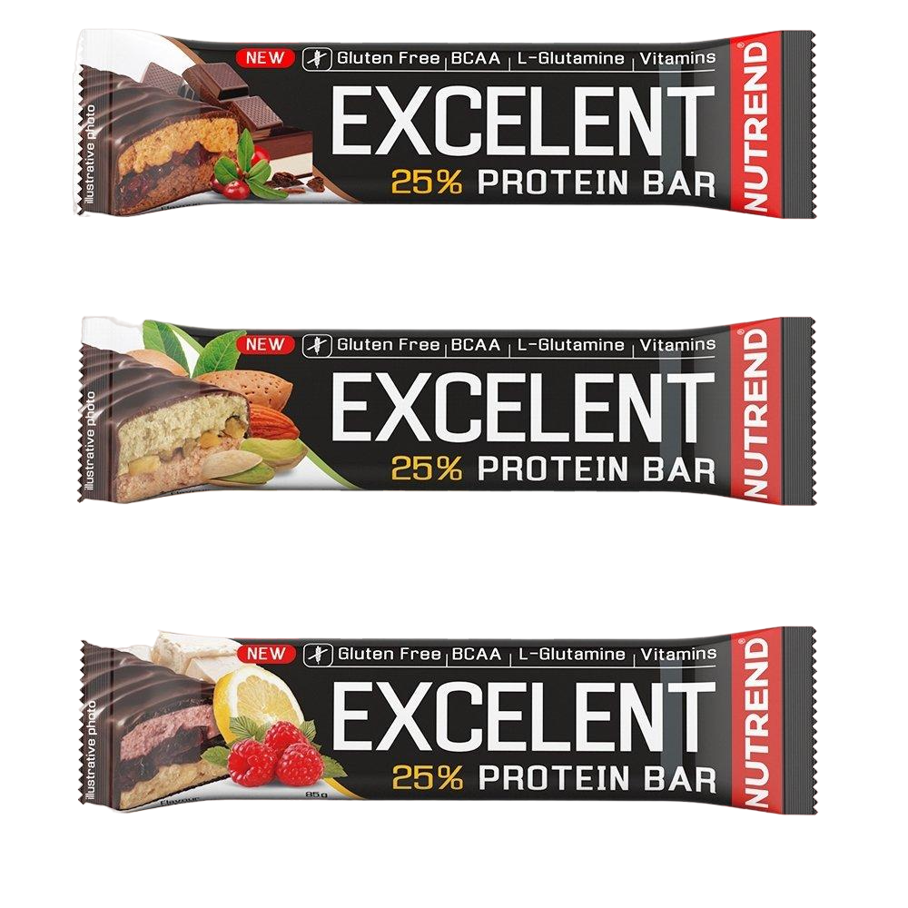 Протеїнові батончики Nutrend Excelent Protein bar Double 85 г 18 шт. (938086035)