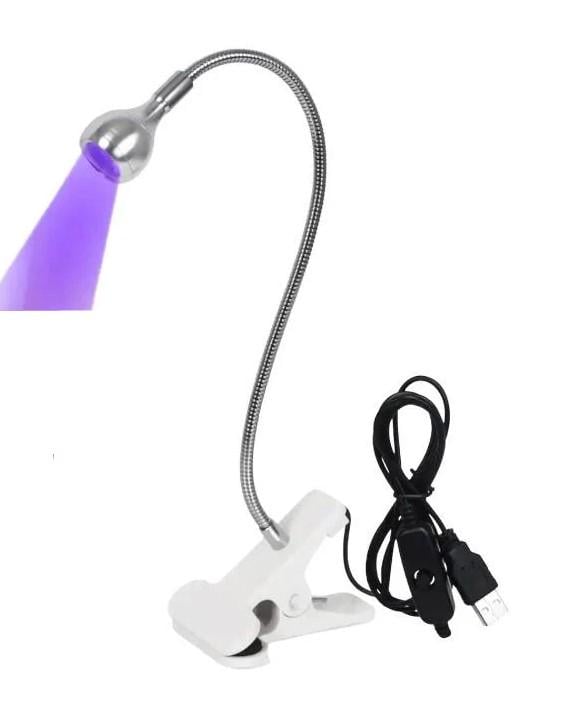 Лампа UV для сушки гель лака с USB-разъемом 5 Вт Серебрянный