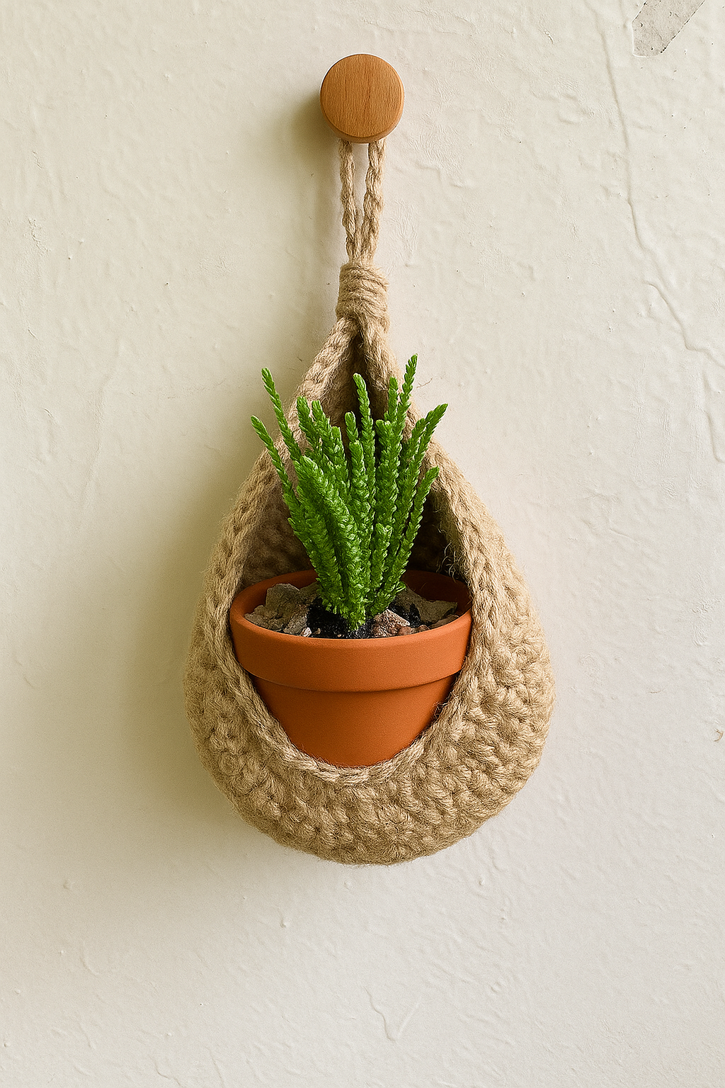 Підвісний кошик-кашпо із джута Svetla.jute ручної роботи (JUTE0075)
