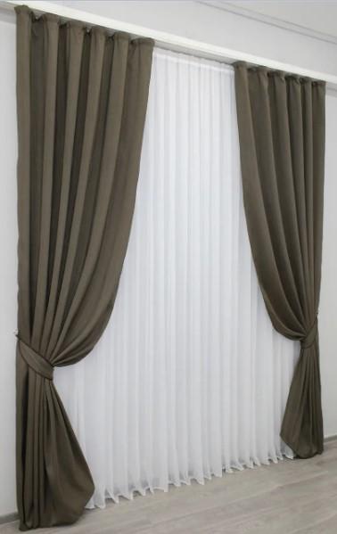 Тканина для штор Ibiza жаккард Молочний шоколад (1199ш) - фото 3 Тканина для штор Ibiza жаккард Молочний шоколад (1199ш) - фото 3