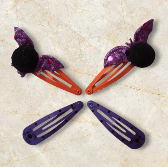 Заколки на Хелловін з декором Кажани One size Різнокольоровий (703148) - фото 2 Заколки на Хелловін з декором Кажани One size Різнокольоровий (703148) - фото 2