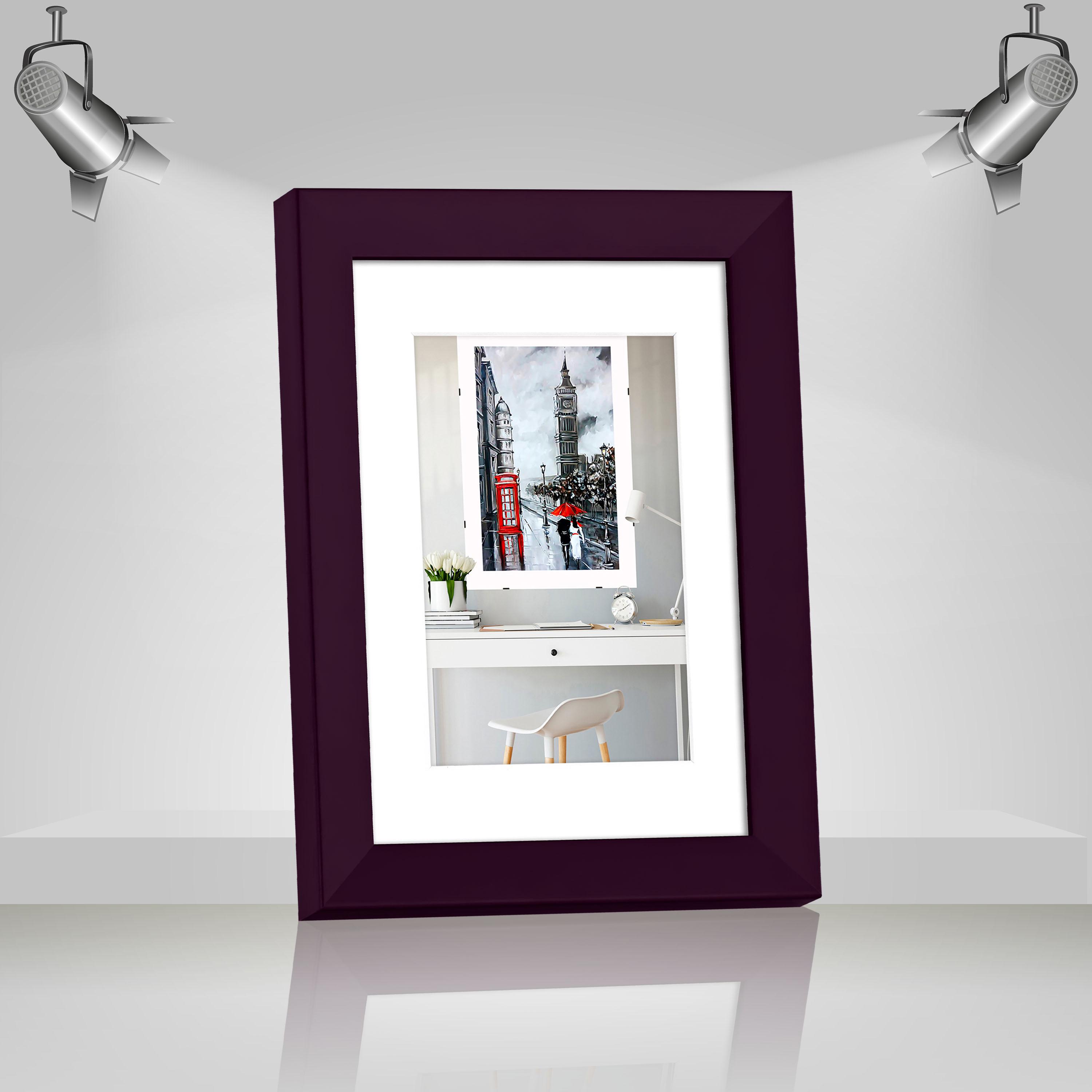 Рамка для фото деревянная EmojiFrame 15х21 см А5 под фото 10х15 см AH3322-02 глянцевое стекло 1-1,5 мм паспарту Фиолетовый - фото 2 Рамка для фото деревянная EmojiFrame 15х21 см А5 под фото 10х15 см AH3322-02 глянцевое стекло 1-1,5 мм паспарту Фиолетовый - фото 2