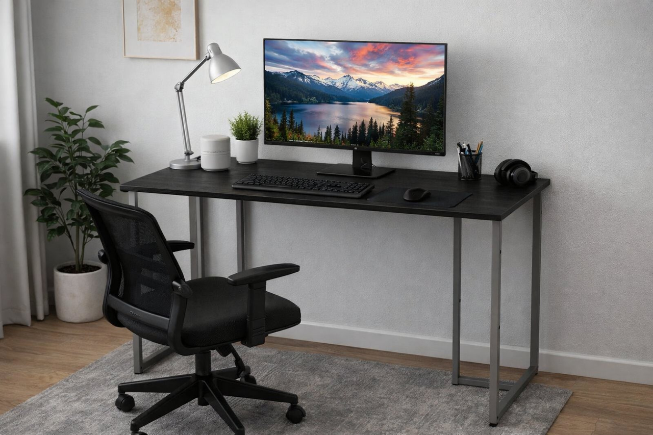 Стол компьютерный Hanna Ferrum металлический каркас 16 мм 75x140x70 см Серый/Сосна Кембра (FRD-101445)