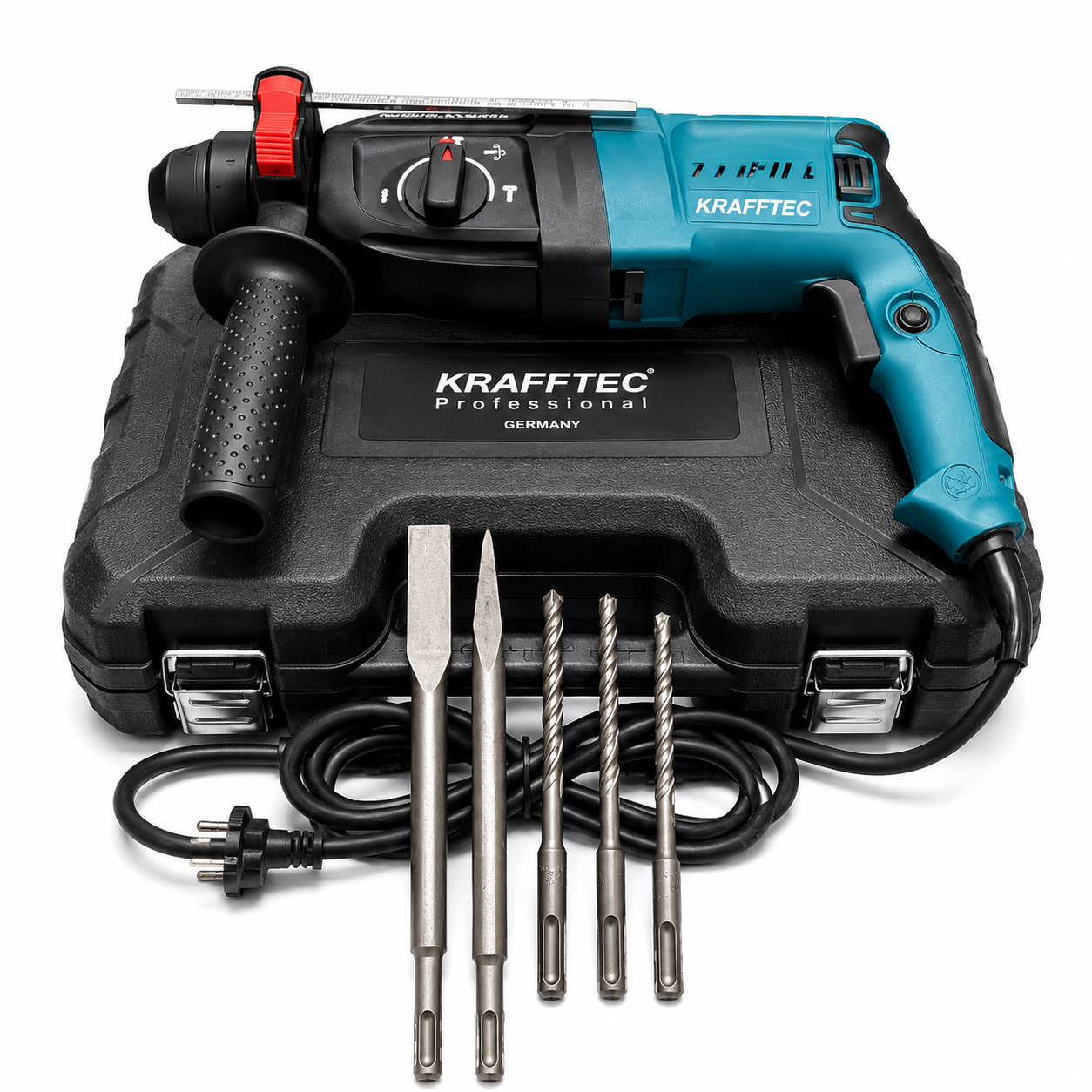 Перфоратор мережевий Krafftec HP2480 1550 Вт 3,8 Дж SDS-Plus 3 режими кейс (628367)