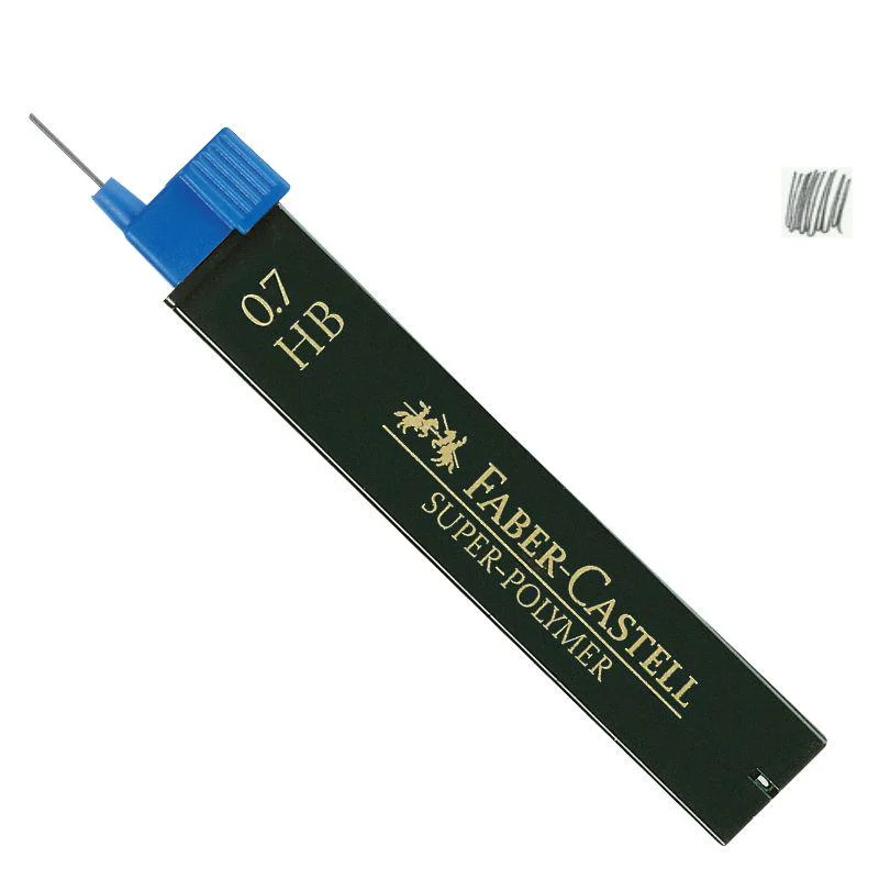 Грифели для механического карандаша Faber-Castell SUPER-POLYMER 0,7 мм НB (120700)
