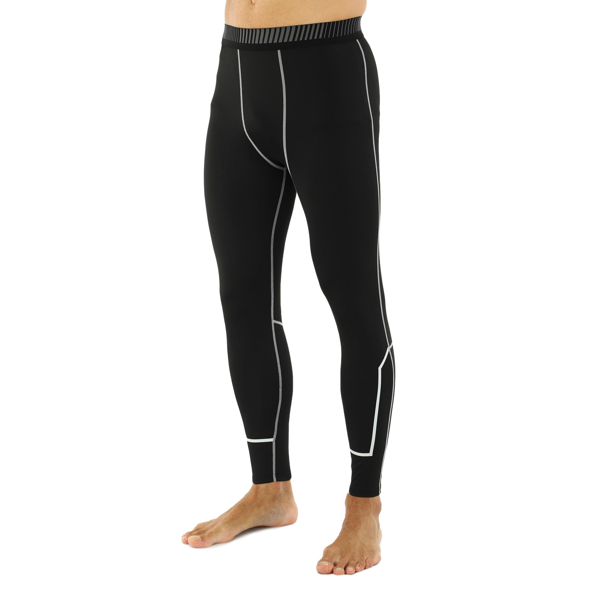 Компресійні штани легінси тайтси LIDONG UA-516-1 L Чорний/Сірий