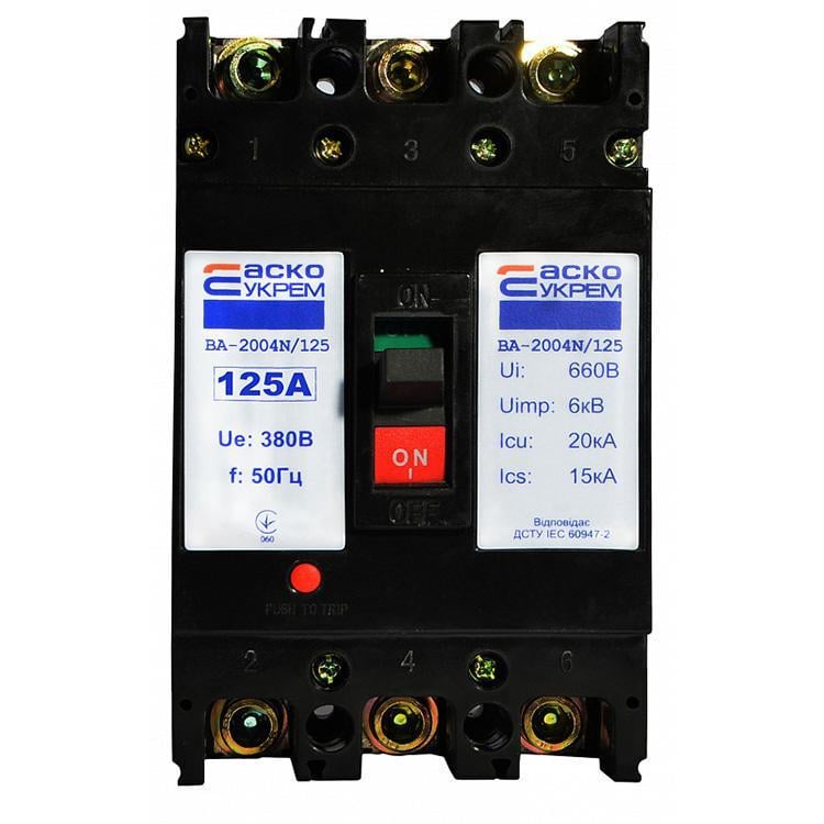 Автоматический выключатель АСКО-УКРЕМ ВА-2004N/125 125А 3 полюса (2348878139)