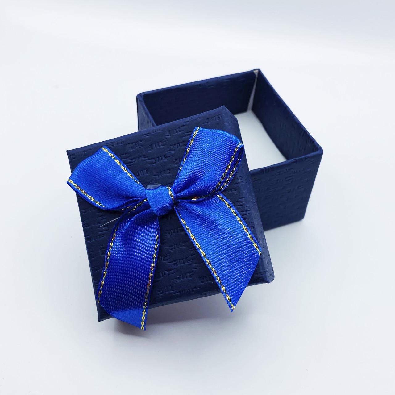 Коробочка для украшений под кольцо/кулон или серьги квадратная Синий (2035030784)