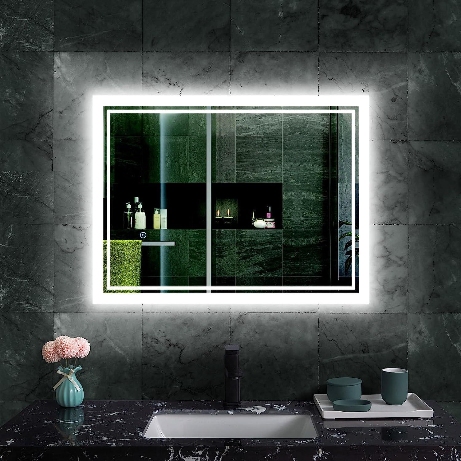 Зеркало Dim Dzerkal SALI с LED-подсветкой и сенсорным управлением 50х70 см (9838)