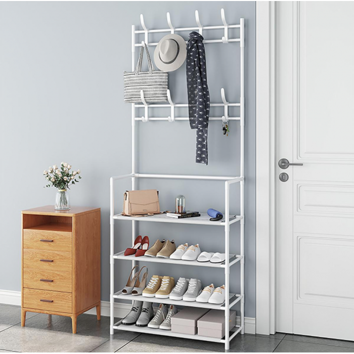 Вішалка для одягу Simple floor clothes rack size з полицями (5126)