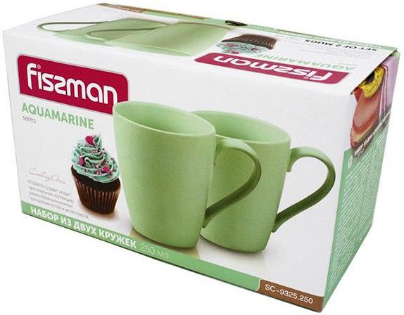 Набір керамічні кружок Fissman Sunshine 300 мл 2 шт. Аквамарин - фото 2 Набір керамічні кружок Fissman Sunshine 300 мл 2 шт. Аквамарин - фото 2