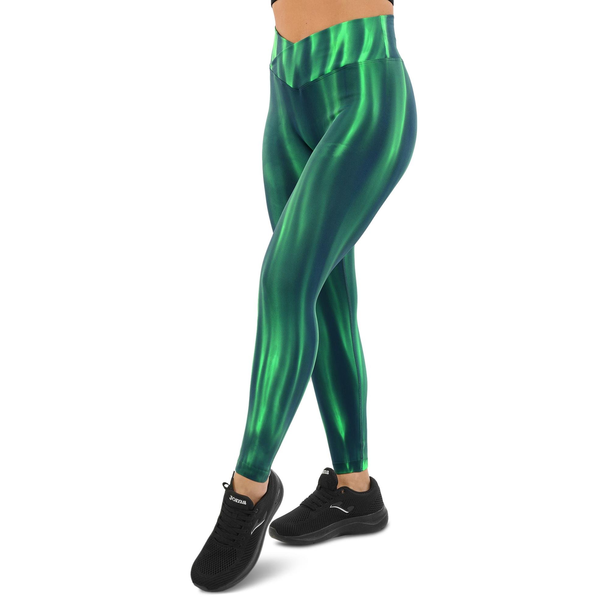 Лосины женские DOMINO 9753 бесшовные с эффектом пуш-ап с разводами S Зеленый (9753_Зеленый_S)