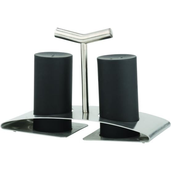 Набор емкостей для специй VESTA с подставкой Черный (BG-52B)