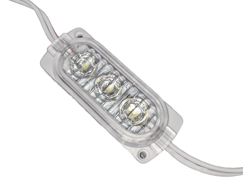 Светодиодный модуль 12В SMD2835 3 LED IP65 6000K холодный белый (4987)