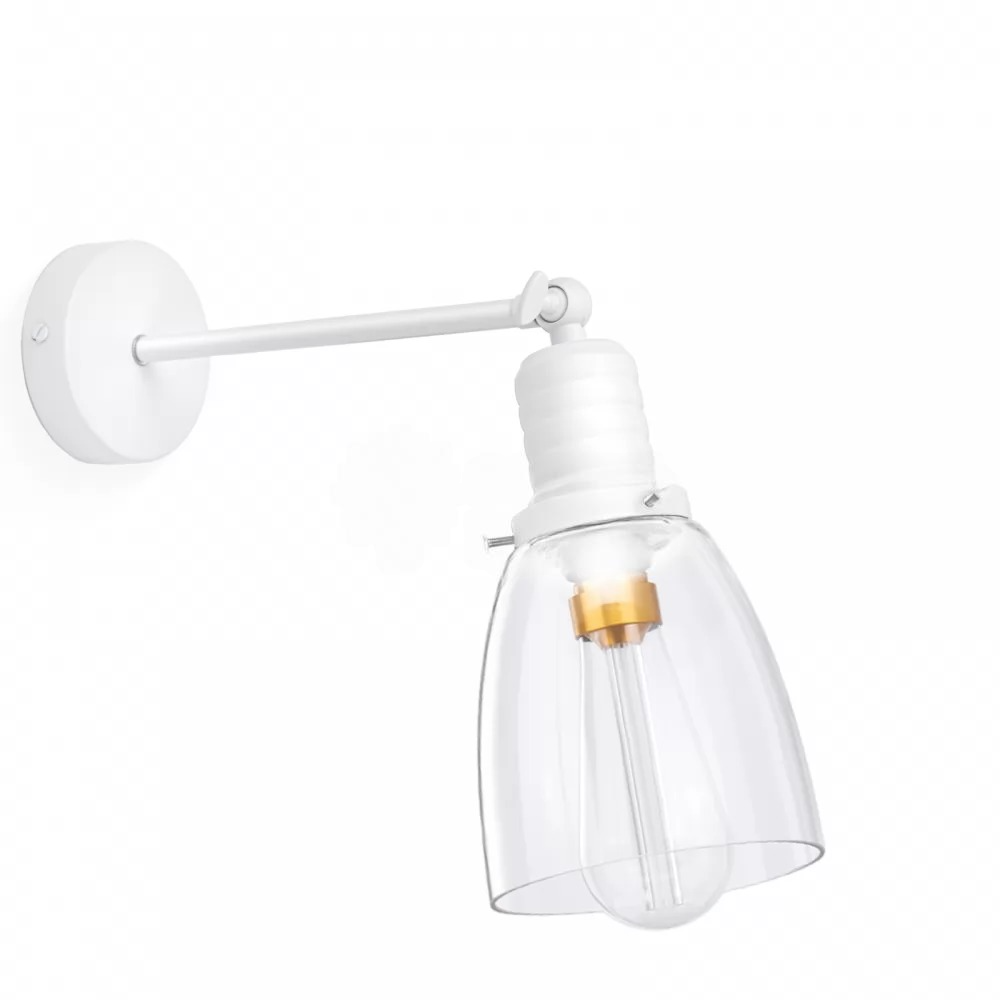 Настенный светильник Ретро из прозрачного стекла Cone Clear Jazz Collection White (WL-JC0001/White) Настенный светильник Ретро из прозрачного стекла Cone Clear Jazz Collection White (WL-JC0001/White)