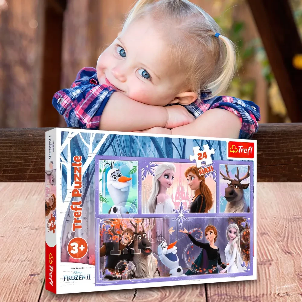 Пазли картонні Trefl Магічне сяйво Дісней Холодне серце 2 24 елементів 3-4 роки (14345) - фото 3