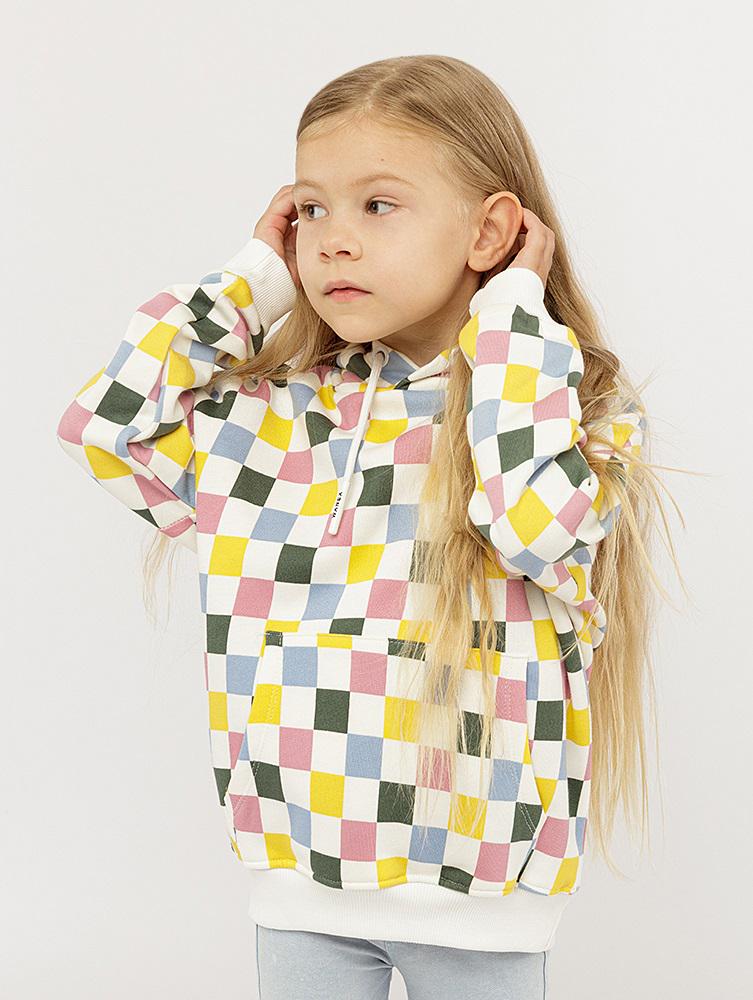 Худи для девочки ЦБ-00209729 110 см Молочный (28575470)