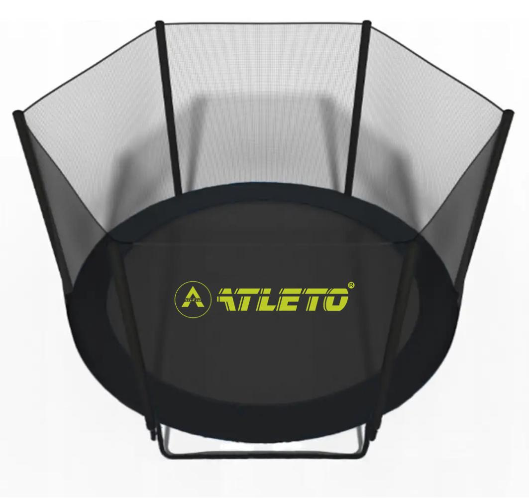 Батут Atleto с сеткой/лестницей/мячом 252 см Black (22443922) - фото 3