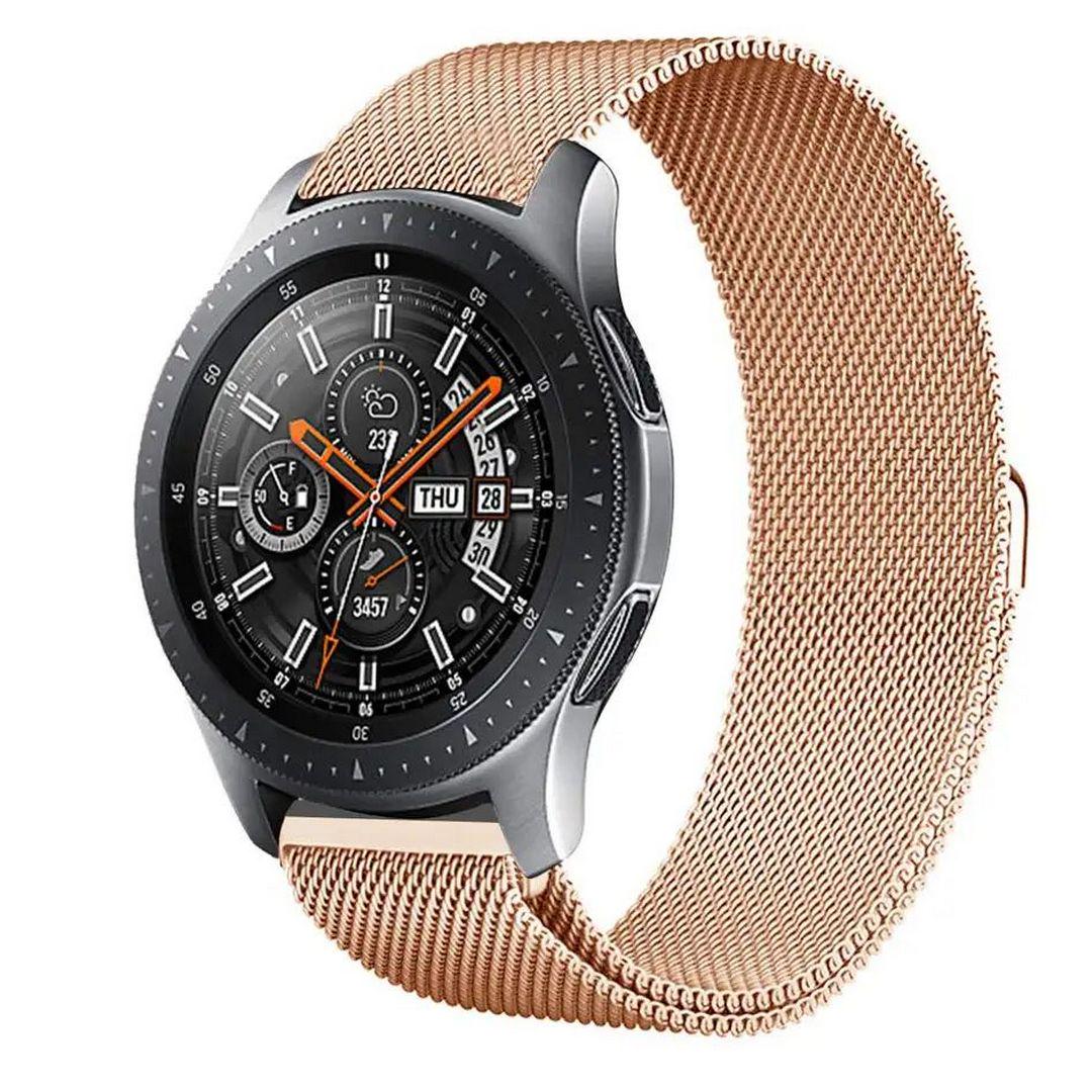 Ремешок металлический Миланская петля для часов Amazfit Haylou Huawei Samsung Milanese Loop 20 мм Rose/Gold (mr20T01 rg) - фото 2 Ремешок металлический Миланская петля для часов Amazfit Haylou Huawei Samsung Milanese Loop 20 мм Rose/Gold (mr20T01 rg) - фото 2