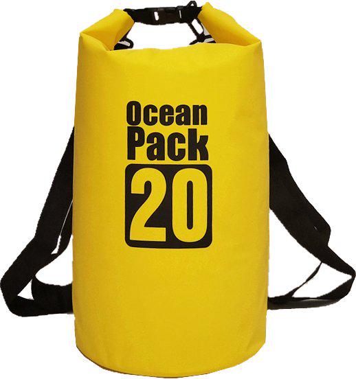 Герморюкзак Ocean Pack з шлейкою на плече 20 л Yellow (HP50352)